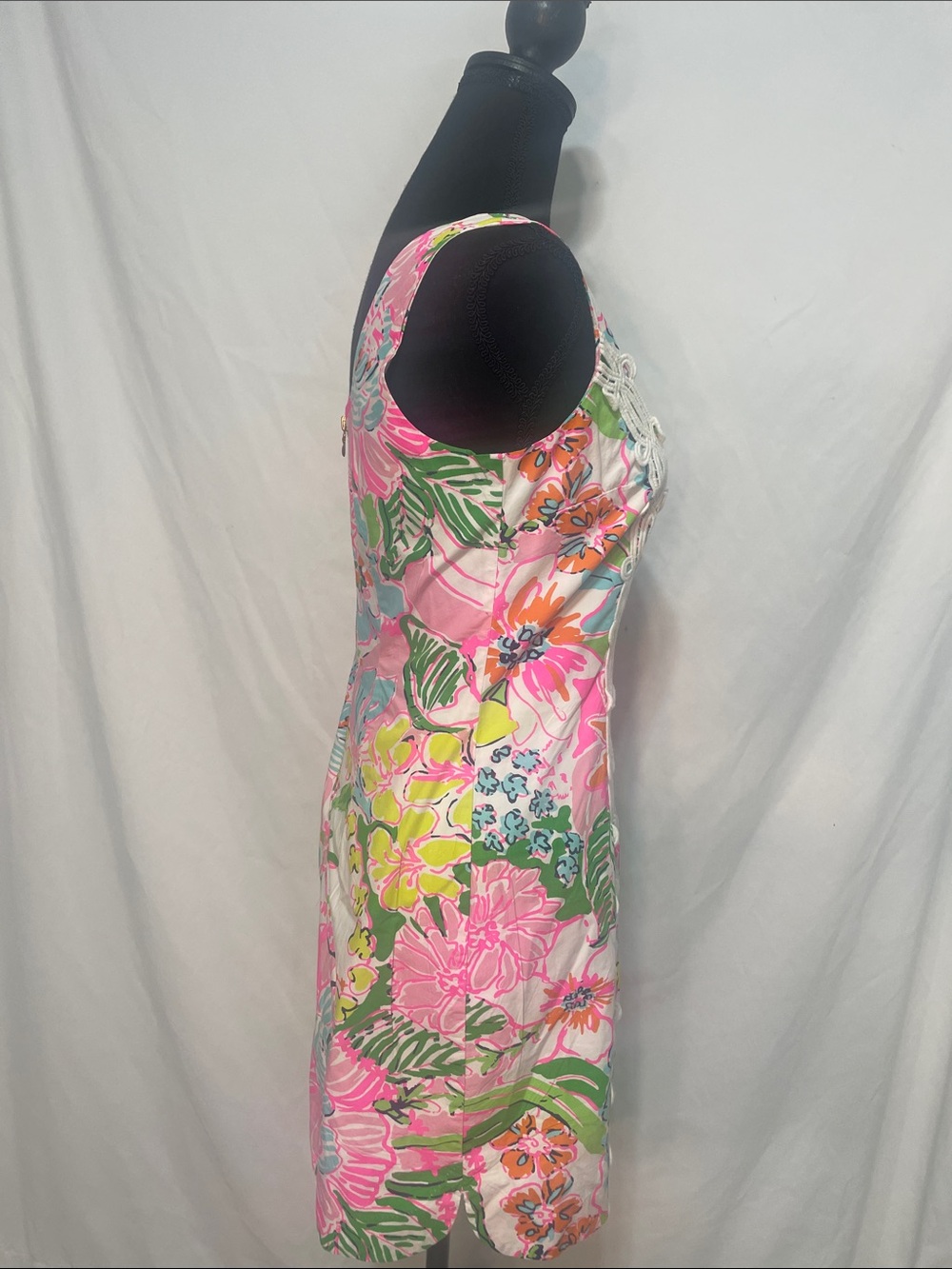 Lilly Pulitzer Sleeveless Shift Dress in Pink and Multicolor. Size 4. Pre-owned. - Picture 6 of 12